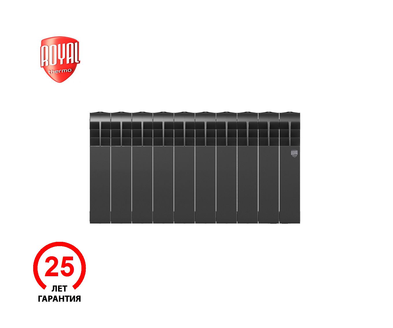 

Радиатор биметаллический Royal Thermo BiLiner 350 Noir Sable - 10 секц., BiLiner Noir Sable_350