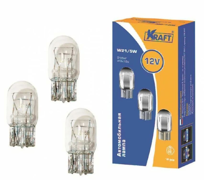 Лампа Накаливания Абц 12v21/5w (W3x16q) Иhhоватор Kraft Kraft арт. H023