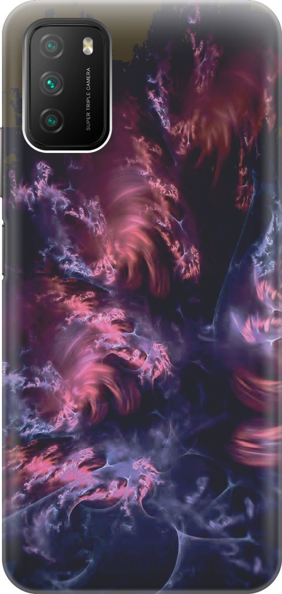 

Чехол на Xiaomi Redmi 9T "Розово-фиолетовые молнии", Розовый;фиолетовый, 6326