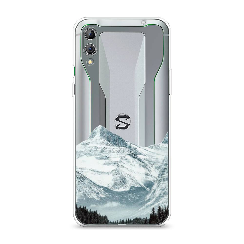 

Чехол на Xiaomi Black Shark 2 "Горы арт 1", Белый;зеленый, 36350-2