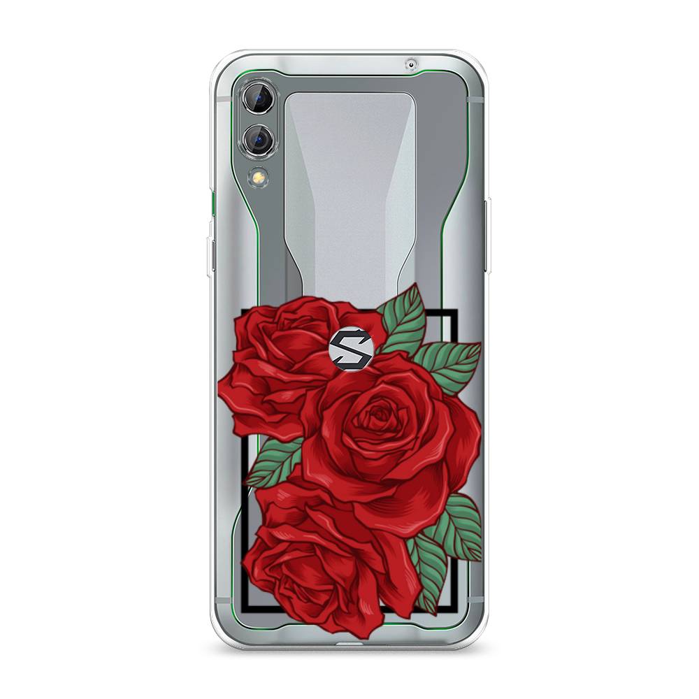 

Чехол на Xiaomi Black Shark 2 "Три алые розы", Красный, 36350-2