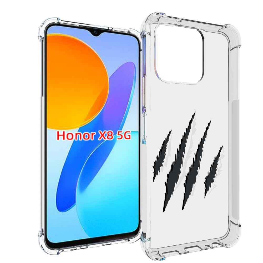 

Чехол MyPads след-когтей для Honor X8 5G, Прозрачный, Tocco