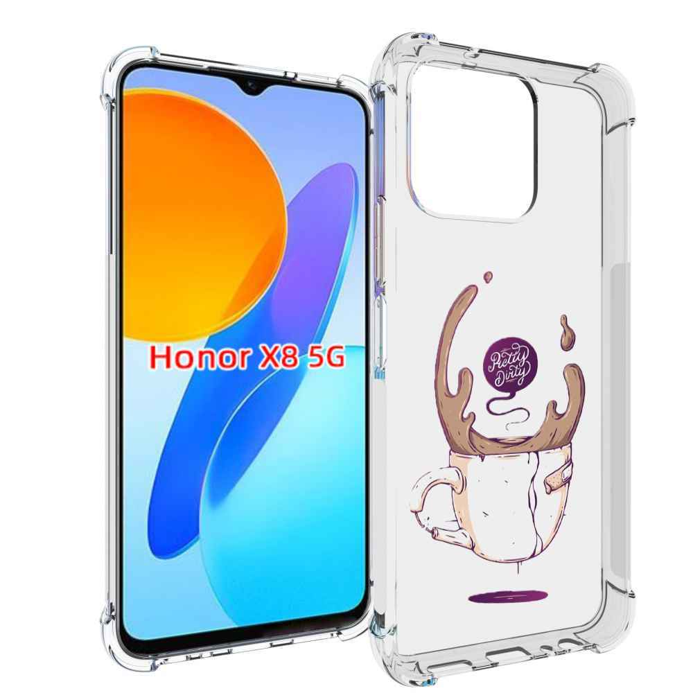 

Чехол MyPads сломанный стаканчик для Honor X8 5G, Прозрачный, Tocco