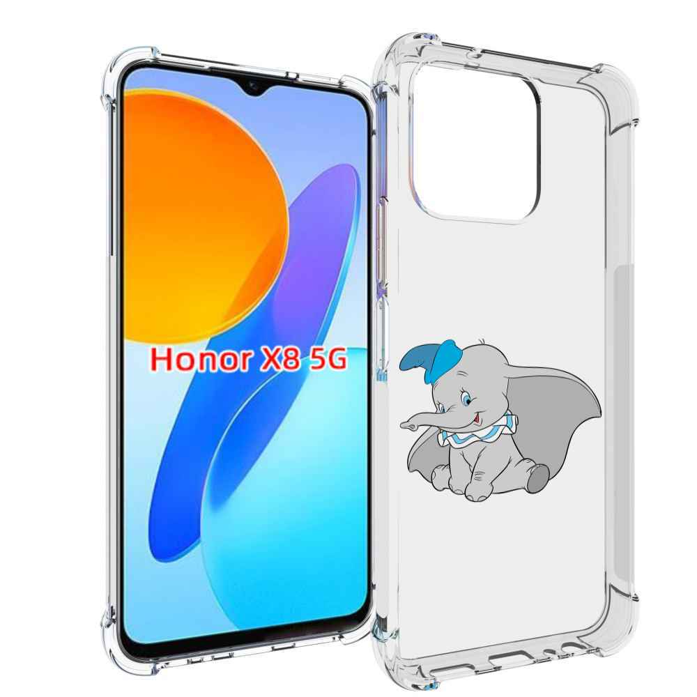 

Чехол MyPads слоненок-с-большими-ушками для Honor X8 5G, Прозрачный, Tocco