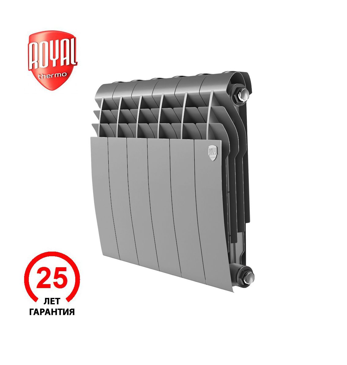 

Радиатор биметаллический Royal Thermo BiLiner 500 Silver Satin - 6 секц., BiLiner Silver Satin_500