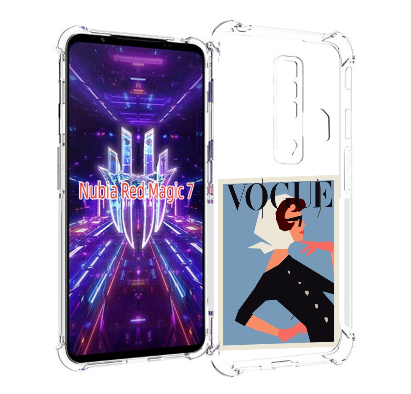 

Чехол MyPads Vogue картинка для ZTE Nubia Red Magic 7, Прозрачный, Tocco