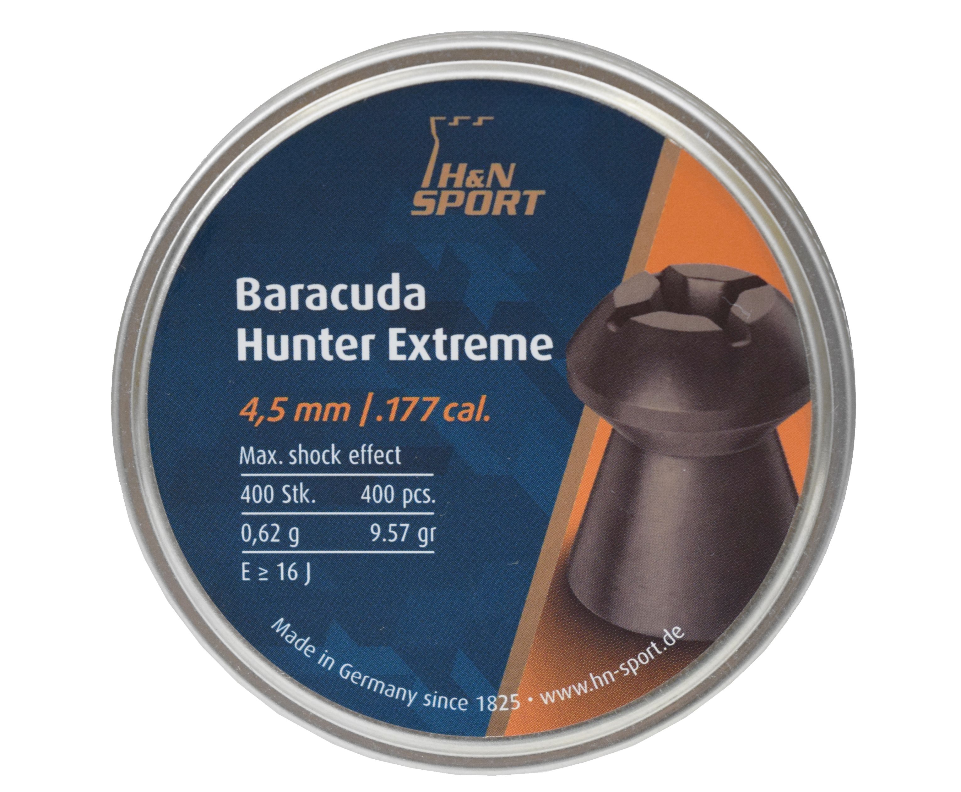 фото Пули пневматические h&n baracuda hunter extreme 4.5 мм 400 шт, 0.62 г h&n sport