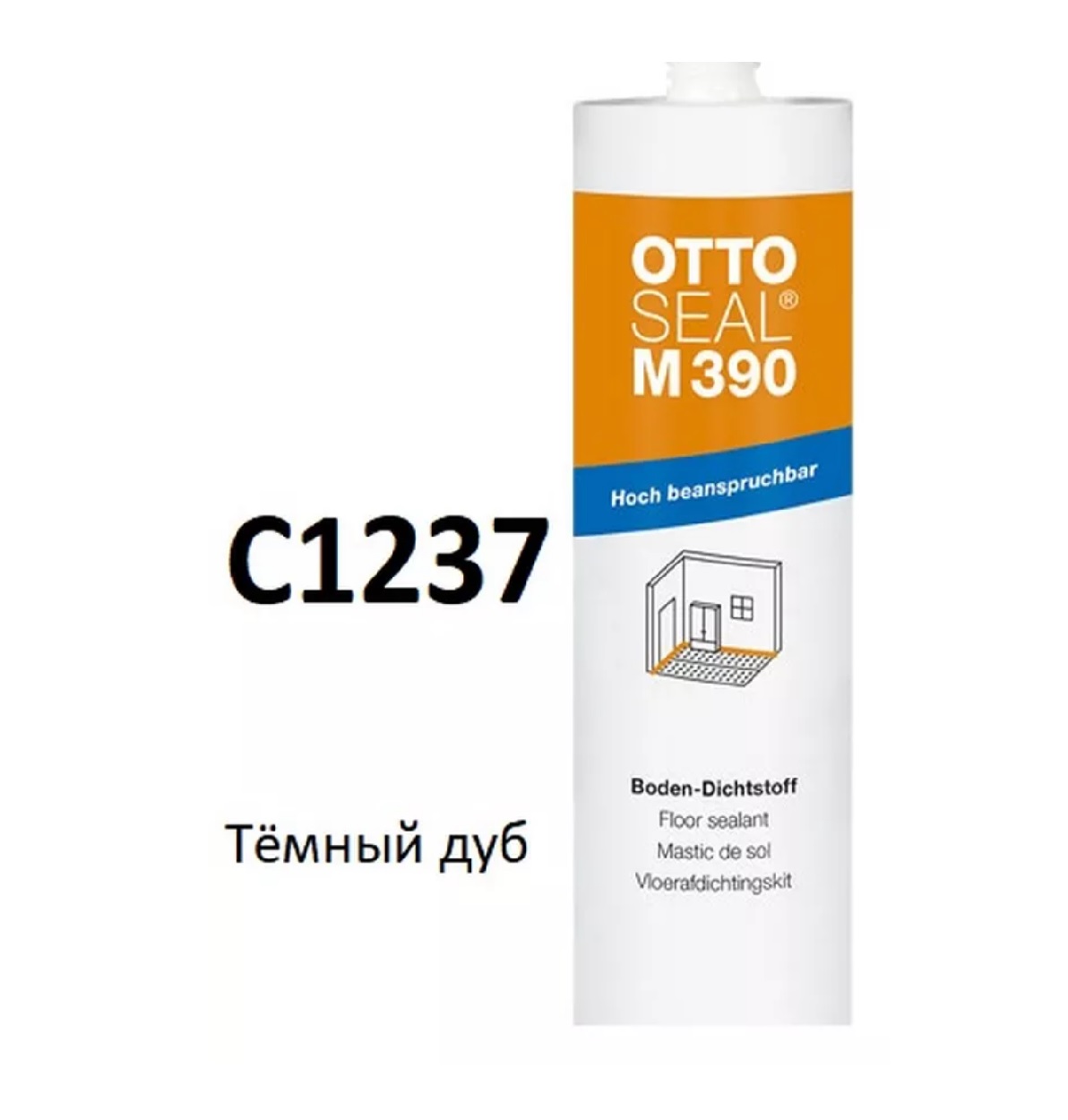 гибридный STP-герметик для напольных покрытий OTTOSEAL M390 C1237 темный дуб 310мл 1976₽