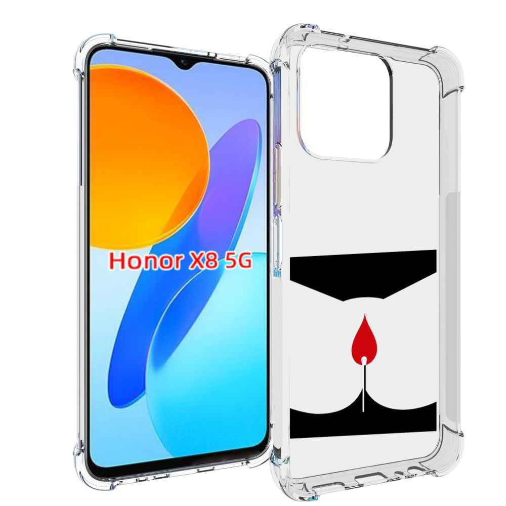 

Чехол MyPads спичка горит для Honor X8 5G, Прозрачный, Tocco