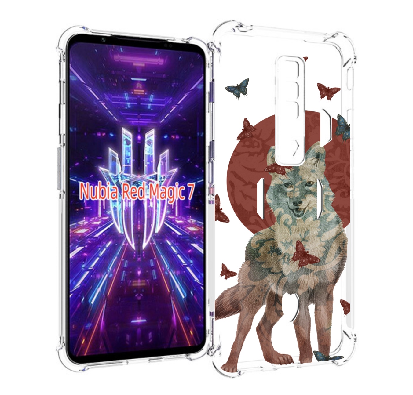 

Чехол MyPads Волчица с бабочками для ZTE Nubia Red Magic 7, Прозрачный, Tocco