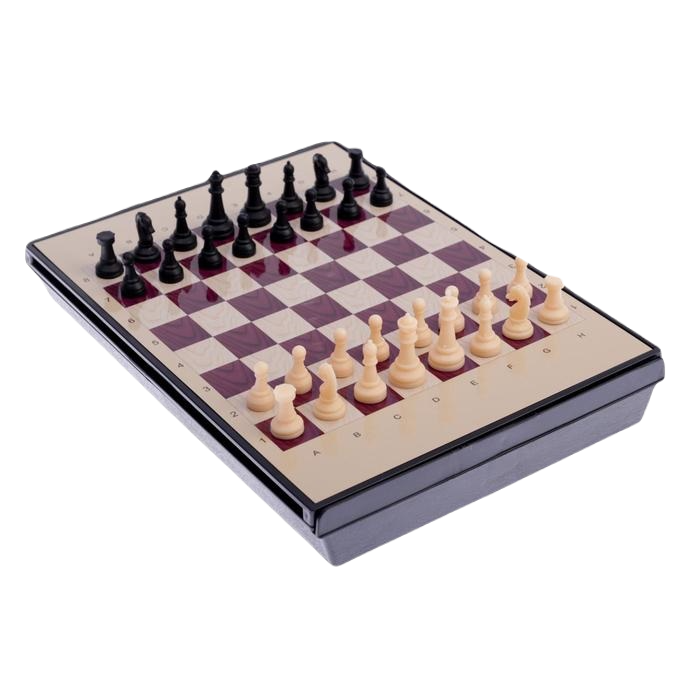 фото Шахматы, с ящиком, магнитные, 24х18 см nobrand