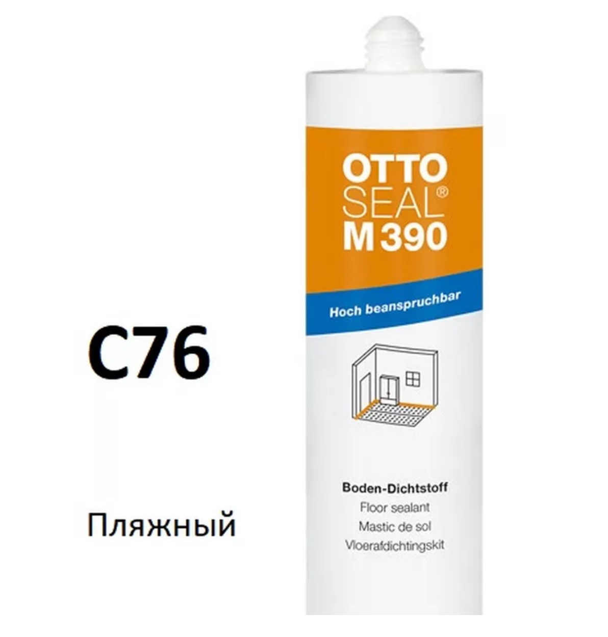 гибридный STP-герметик для напольных покрытий OTTOSEAL M390 C76 пляжный 310мл 1976₽