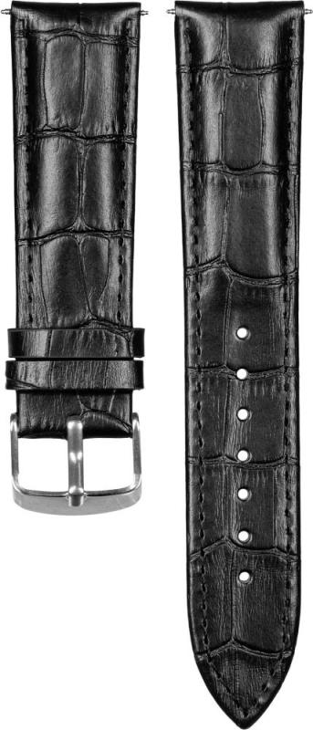 

Ремешок кожаный GSMIN Crocodile 20 для Elari KidPhone 4G (Черный)