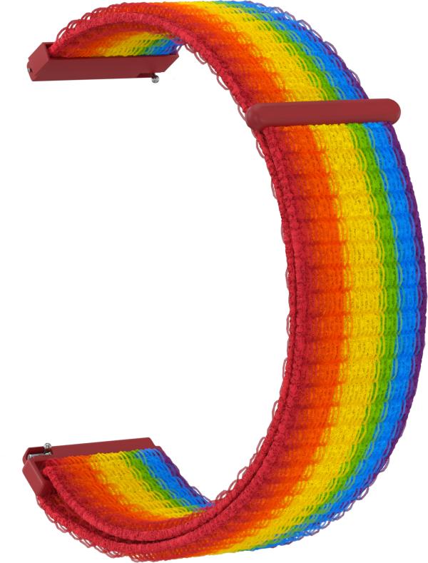 

Ремешок нейлоновый GSMIN Woven Nylon 20 для Elari KidPhone 4G (Радужный)