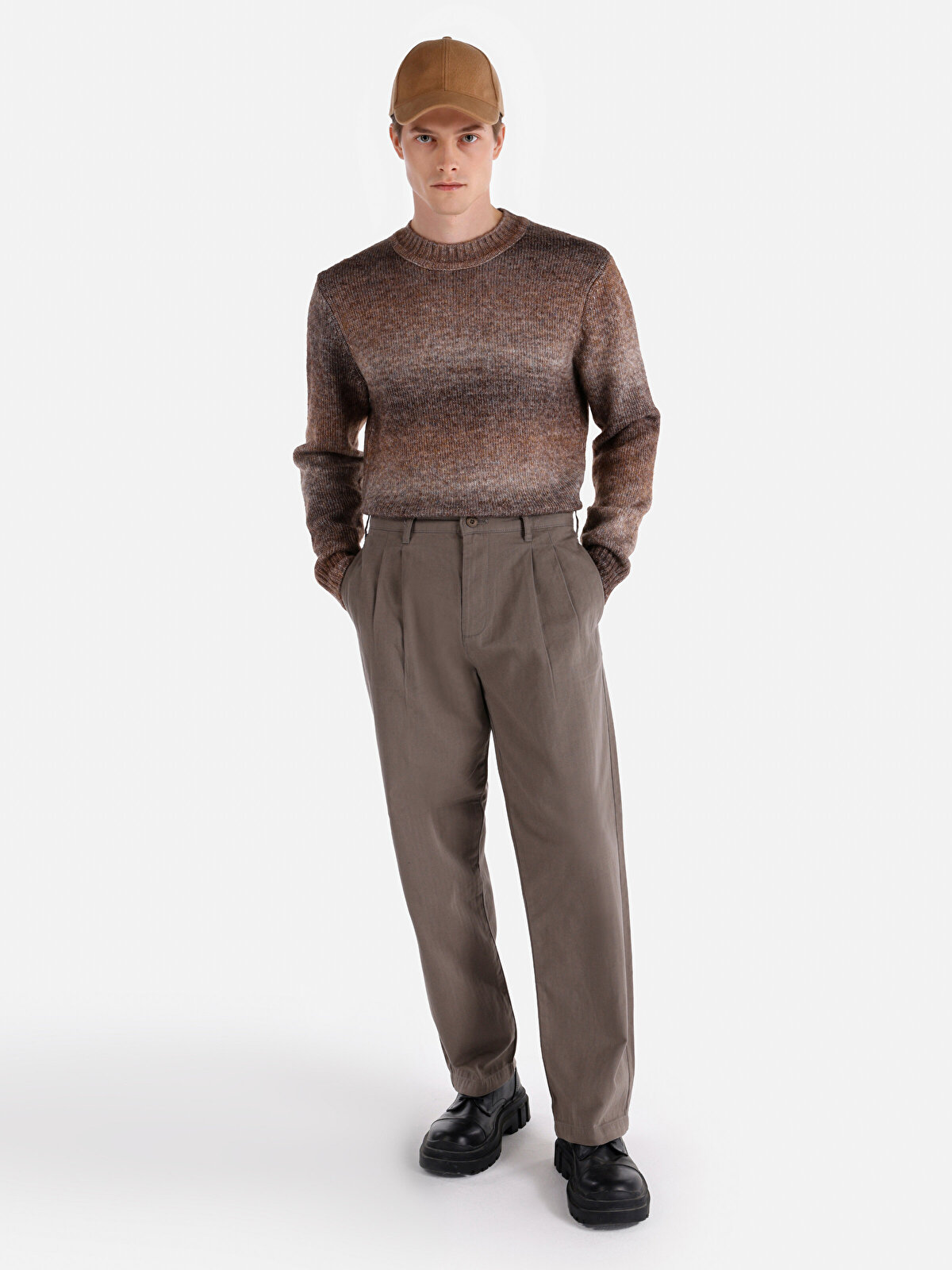 

Брюки мужские Colin's CL1066461_Q1.V1 коричневые XL, Хаки, CL1066461_Q1.V1