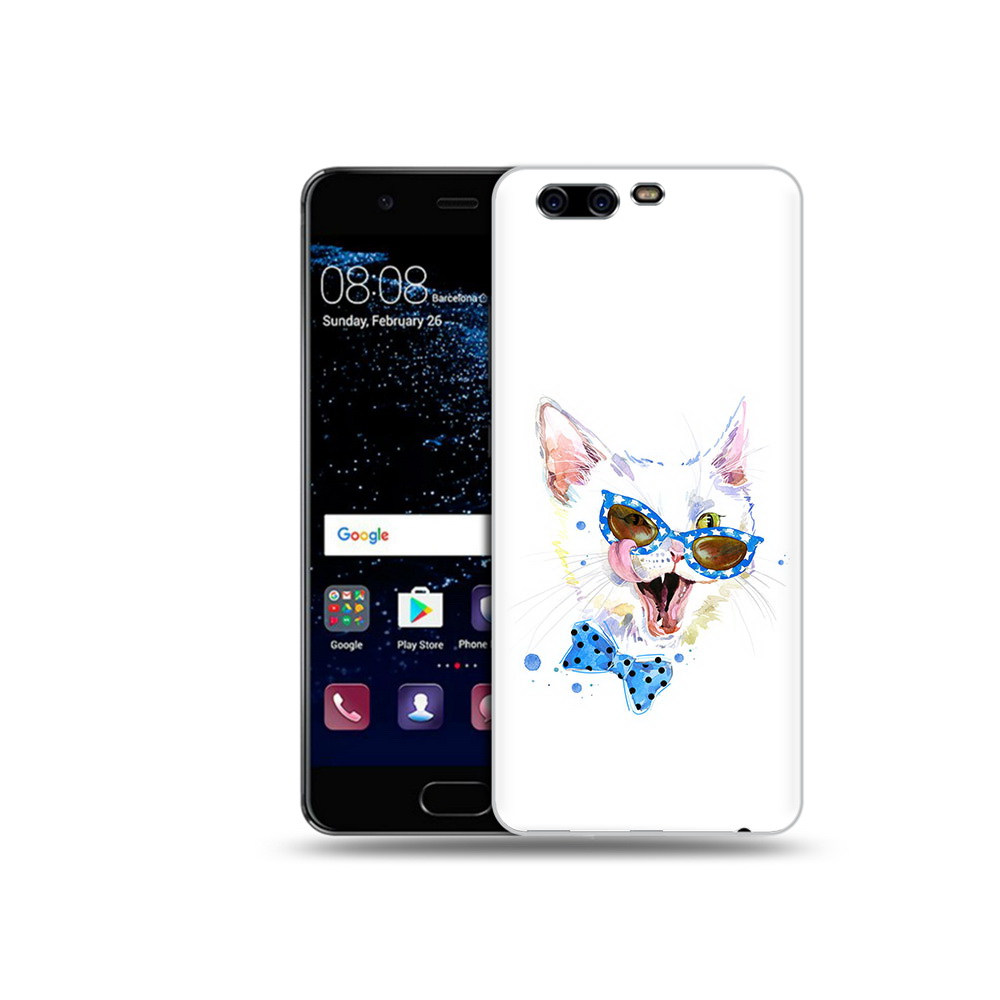 

Чехол MyPads Tocco для Huawei P10 белый кот (PT60870.50.229), Прозрачный, Tocco