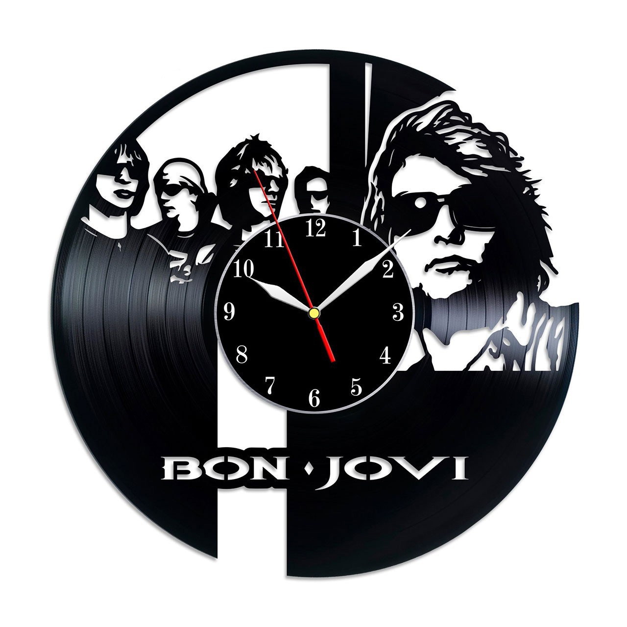 фото Часы из виниловой пластинки (c) vinyllab - bon jovi