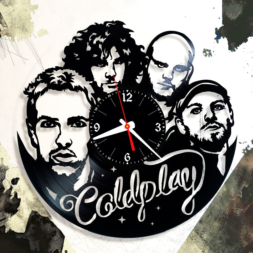 фото Часы из виниловой пластинки (c) vinyllab - coldplay