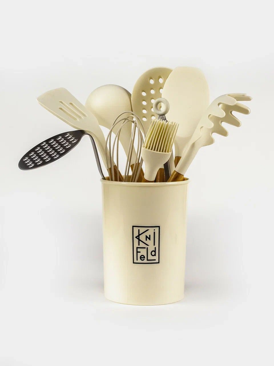 Набор кухонных принадлежностей Knifeld 10 предметов молочный