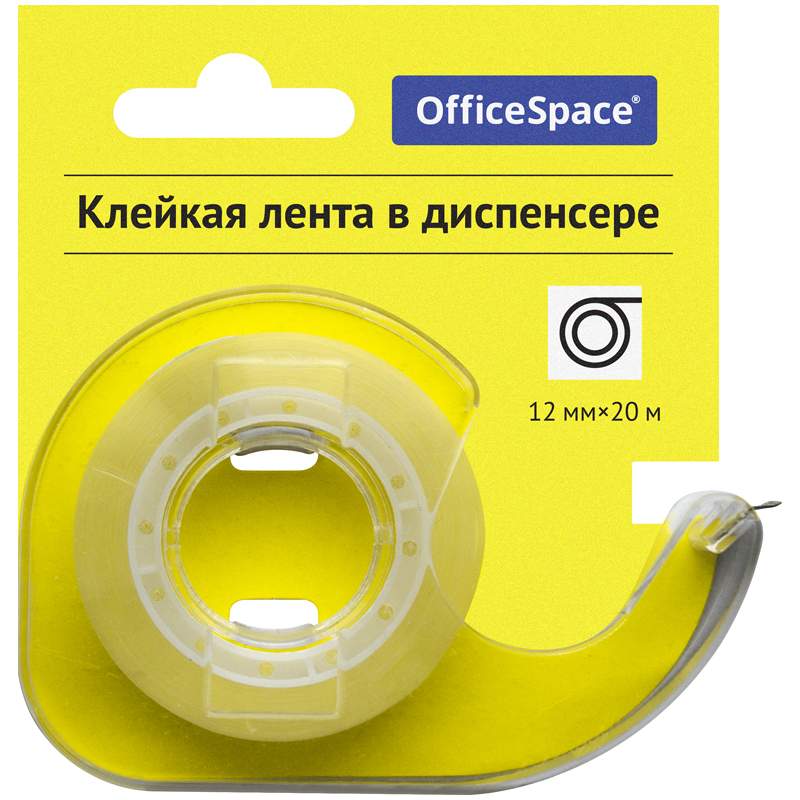 

Клейкая лента канцелярская OfficeSpace 288235, 12 мм. х 20м., 12 штук, Прозрачный