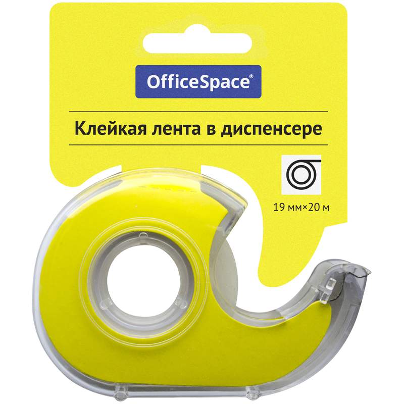 

Клейкая лента канцелярская OfficeSpace 288236, 19 мм. х 20м., 9 штук, Прозрачный