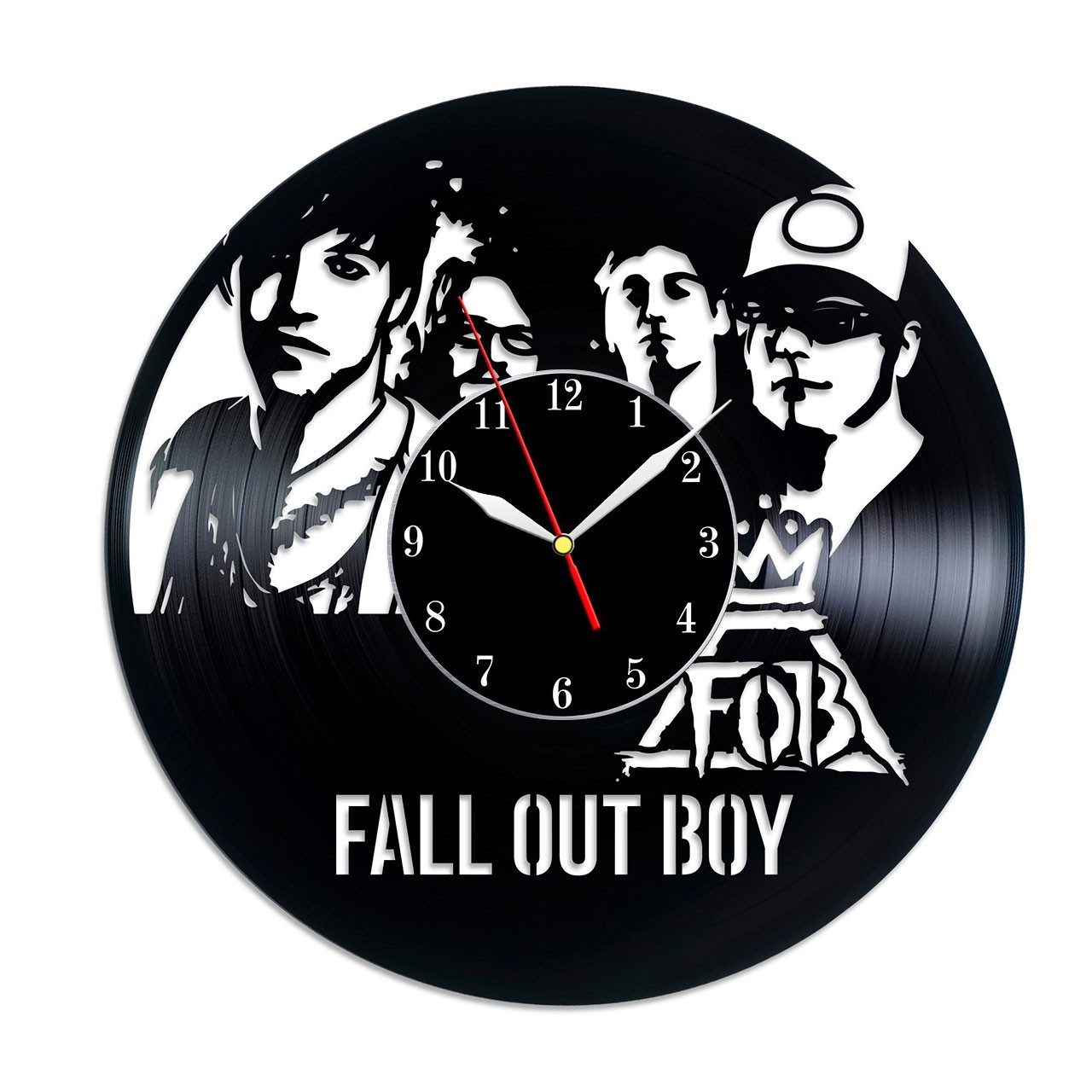 фото Часы из виниловой пластинки (c) vinyllab - fall out boy