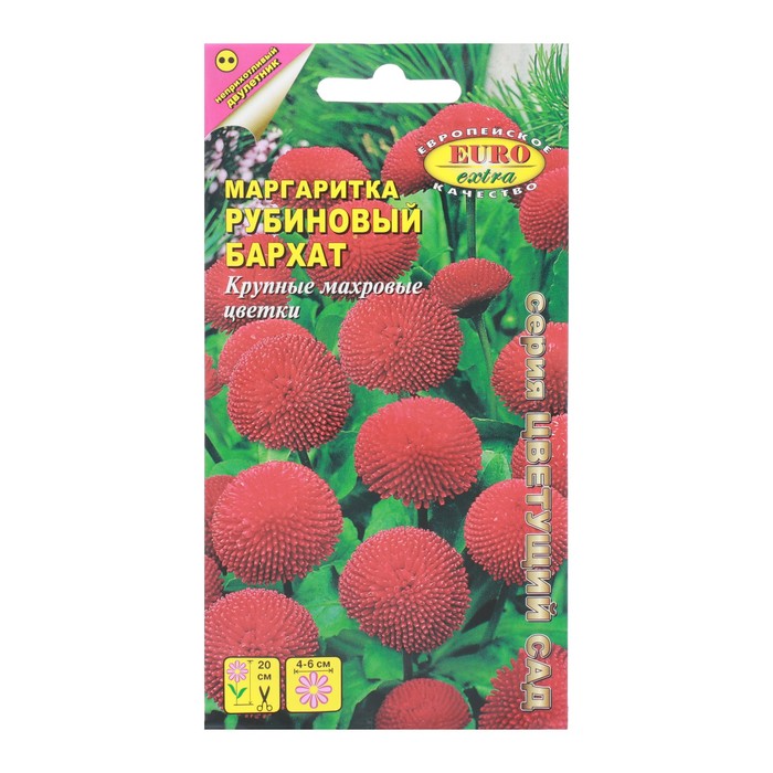 

Семена цветов Маргаритка Рубиновый бархат, 0,02 г 10290014