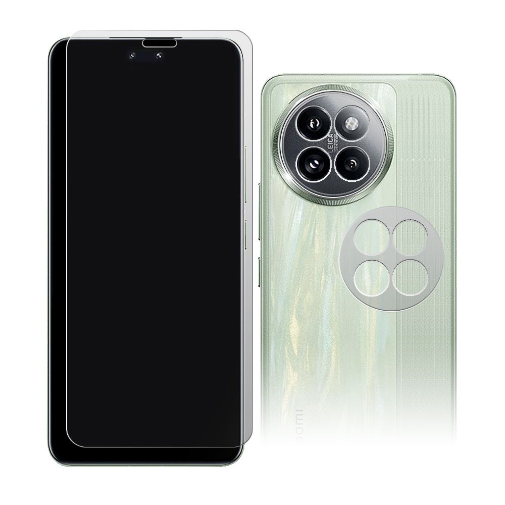 

Стекло защитное гибридное Матовое Krutoff для Xiaomi 14 Civi + защита камеры (2шт.)