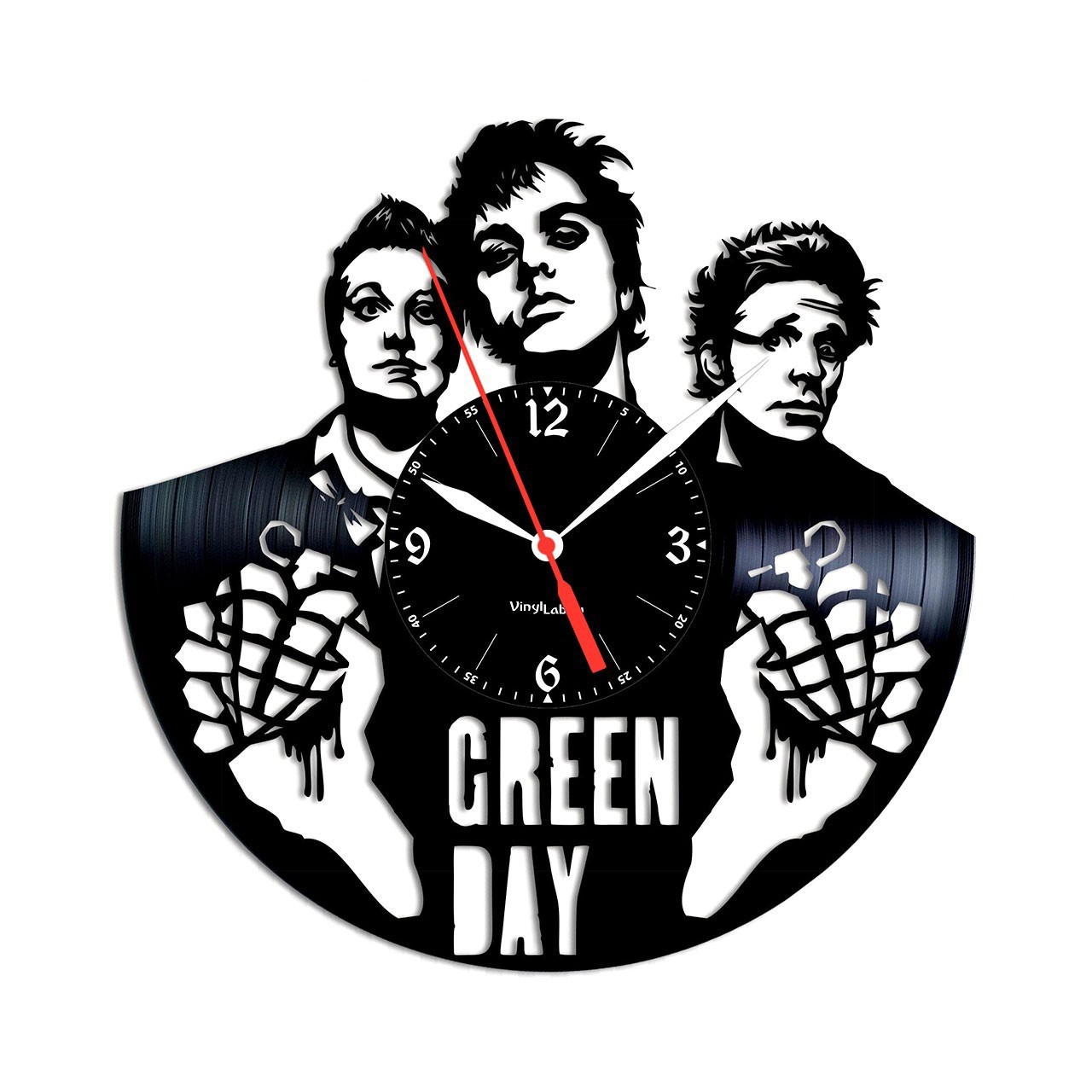 фото Часы из виниловой пластинки (c) vinyllab - green day