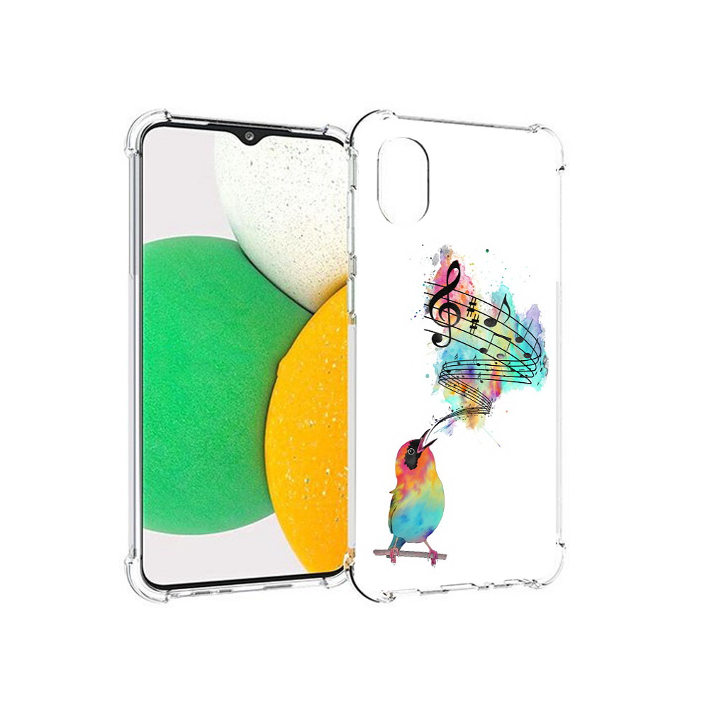 

Чехол MyPads Tocco для Samsung Galaxy A03 Core певчая птичка (PT224480.538.536), Прозрачный, Tocco