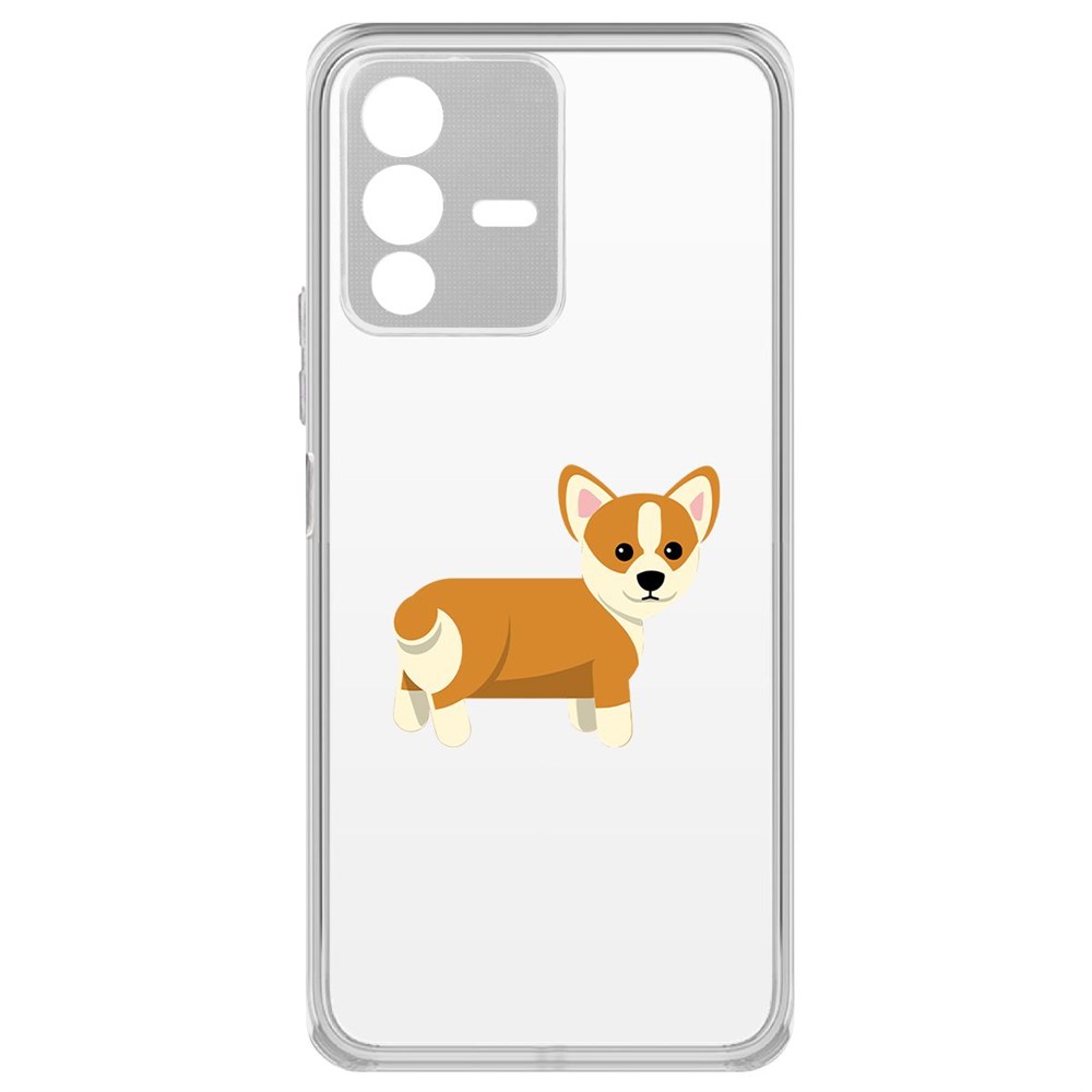 

Чехол-накладка Рисованный корги вид 1 для Vivo V23 5G, Прозрачный