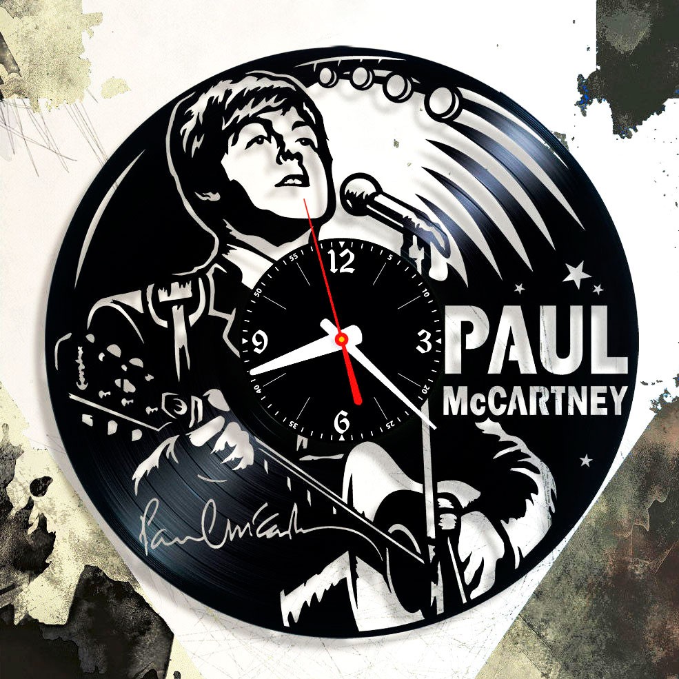 фото Часы из виниловой пластинки (c) vinyllab - paul mccartney