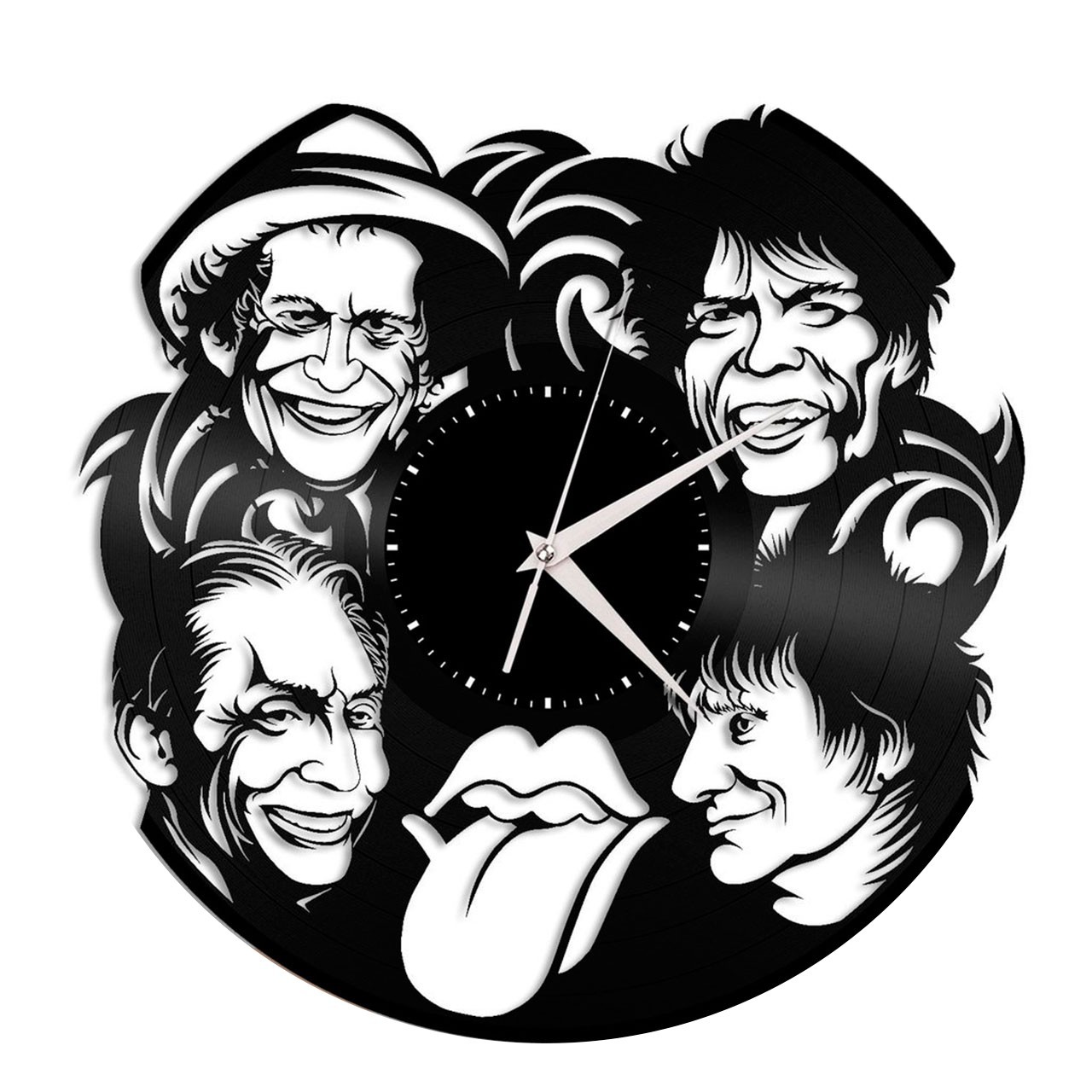 фото Часы из виниловой пластинки (c) vinyllab - rolling stones