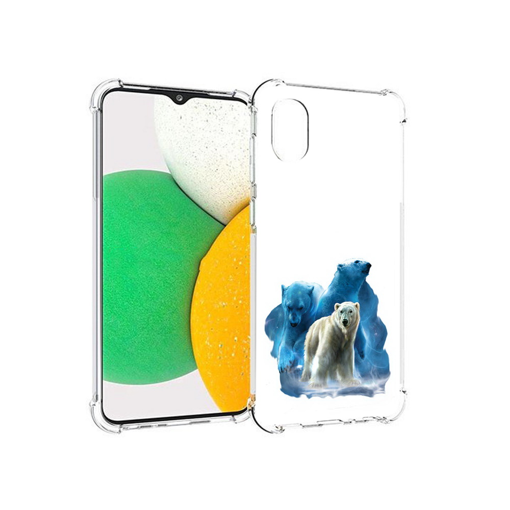 

Чехол MyPads Tocco для Samsung Galaxy A03 Core полярный медведь (PT224480.538.549), Прозрачный, Tocco