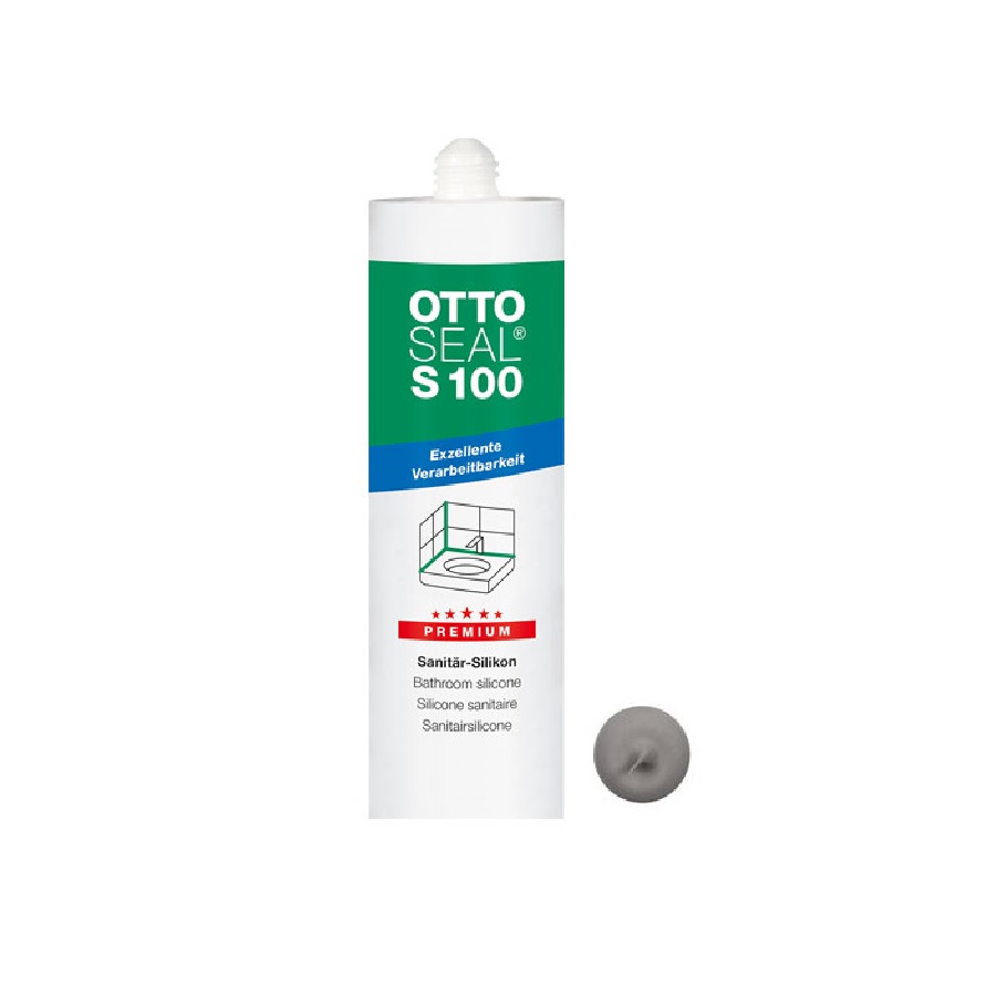 

силиконовый герметик OTTOSEAL S100 PREMIUM С8679 (мат. манхеттен), 300мл, Серый