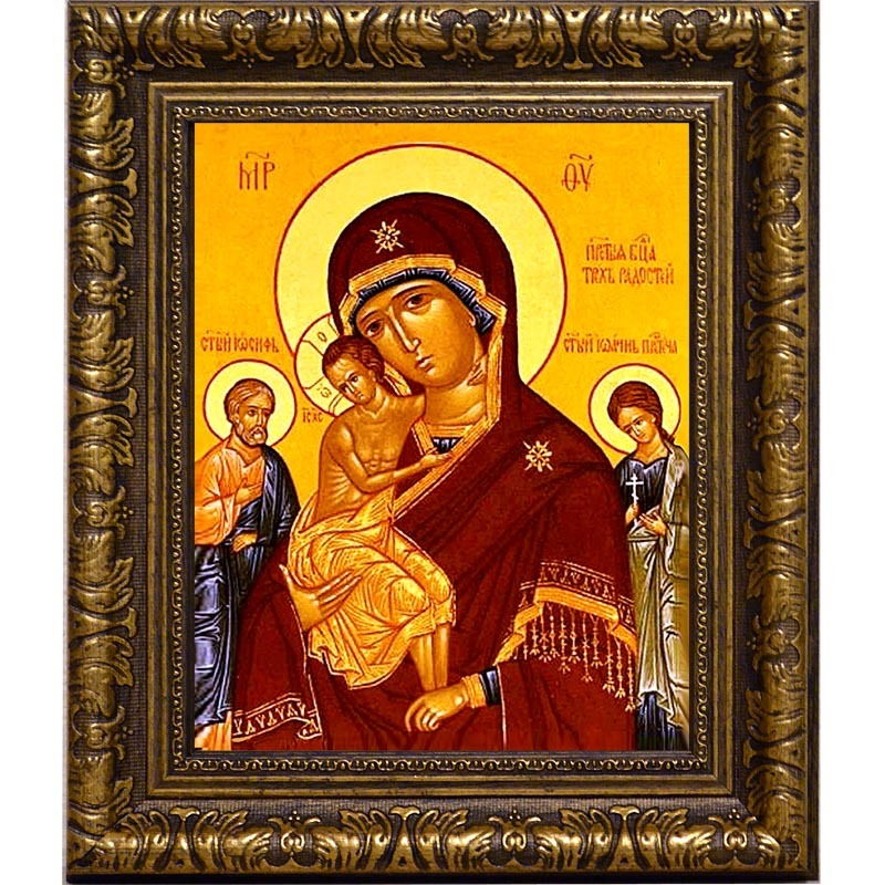 

Икона Божьей Матери "Трех Радостей" на холсте.