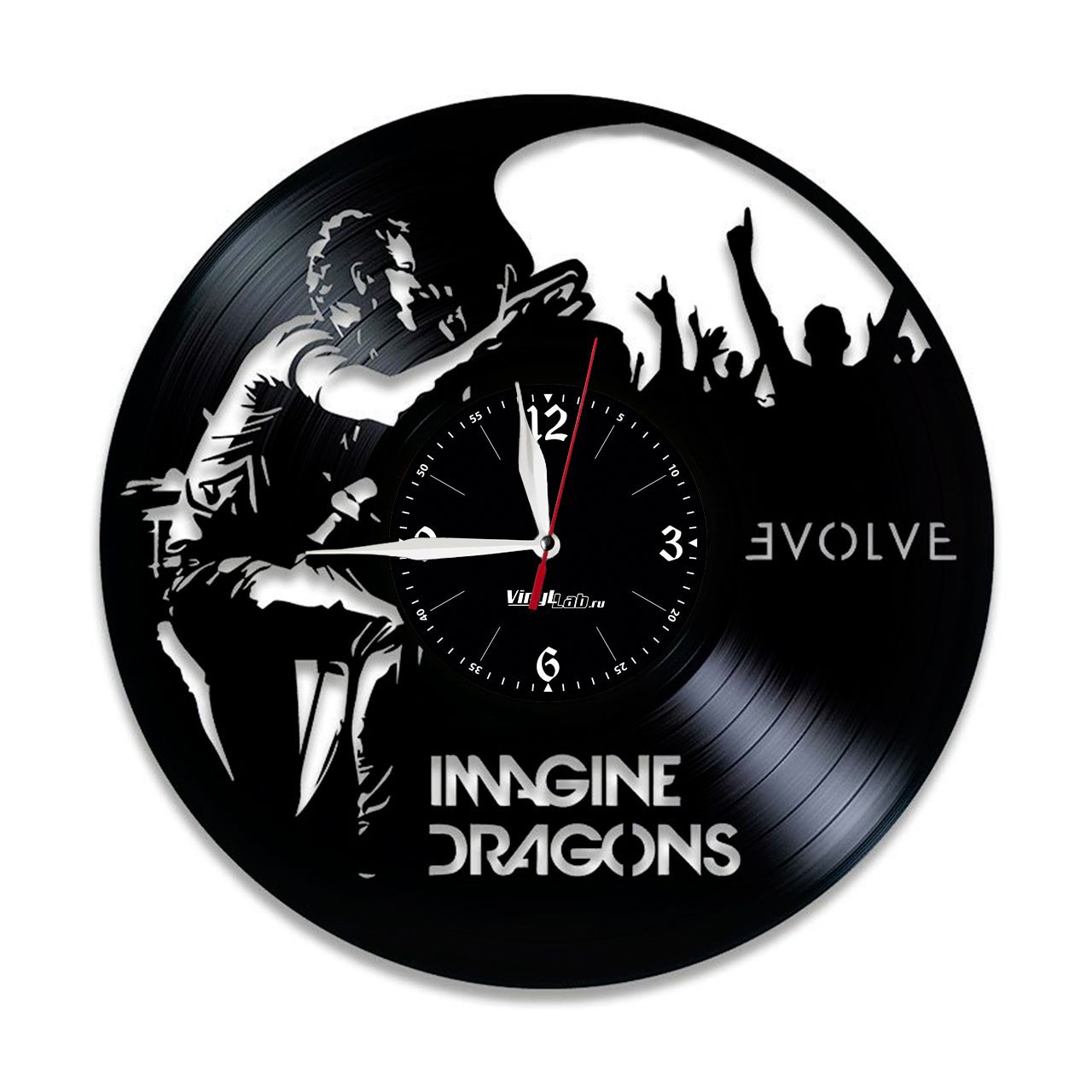 фото Часы из виниловой пластинки (c) vinyllab - imagine dragons