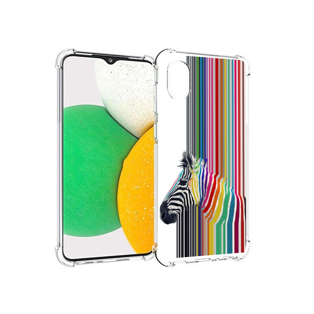 

Чехол MyPads Tocco для Samsung Galaxy A03 Core радужная зебра (PT224480.538.565), Прозрачный, Tocco
