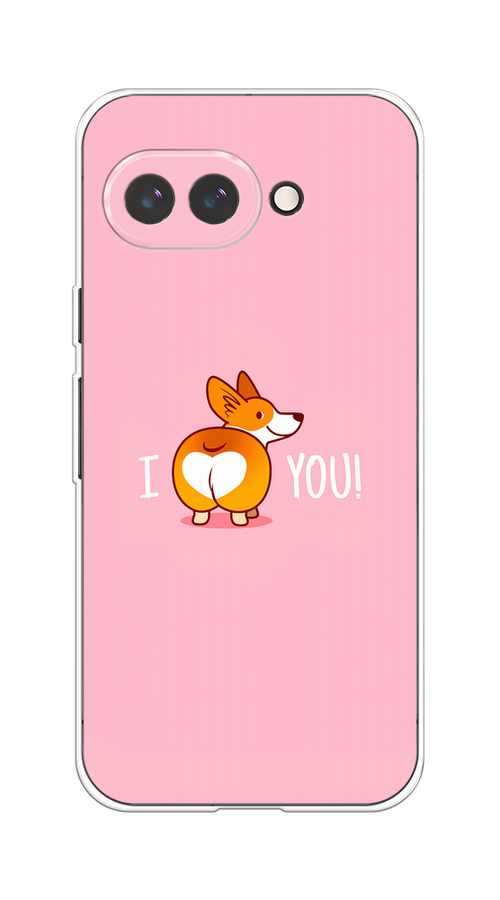 

Чехол на Google Pixel 9a Корги I love you, Розовый;коричневый;белый, 272250-1