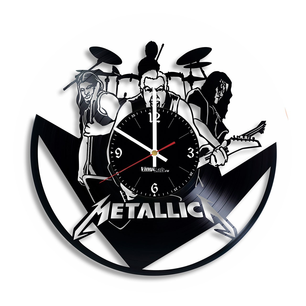 фото Часы из виниловой пластинки (c) vinyllab - metallica