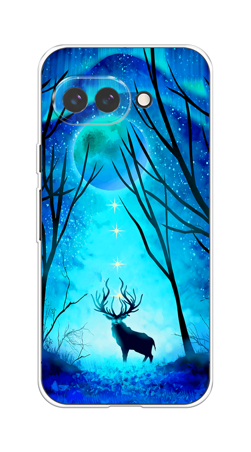 

Чехол на Google Pixel 9a Олень северное сияние, Синий;черный;голубой, 272250-1