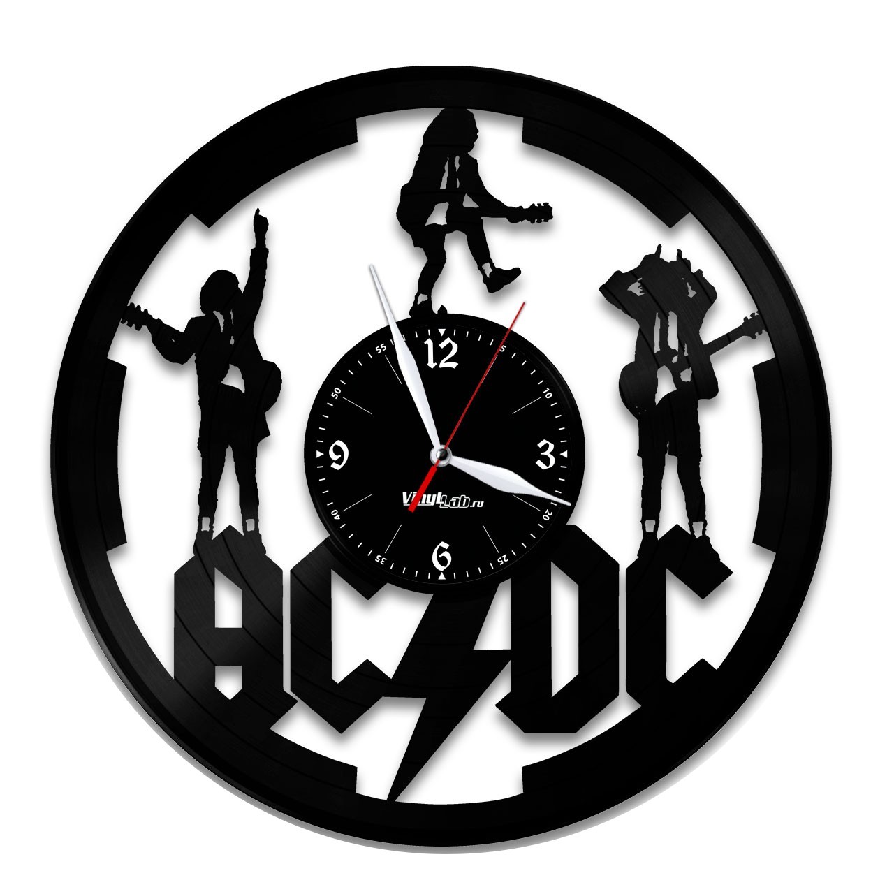 фото Часы из виниловой пластинки (c) vinyllab - ac/dc