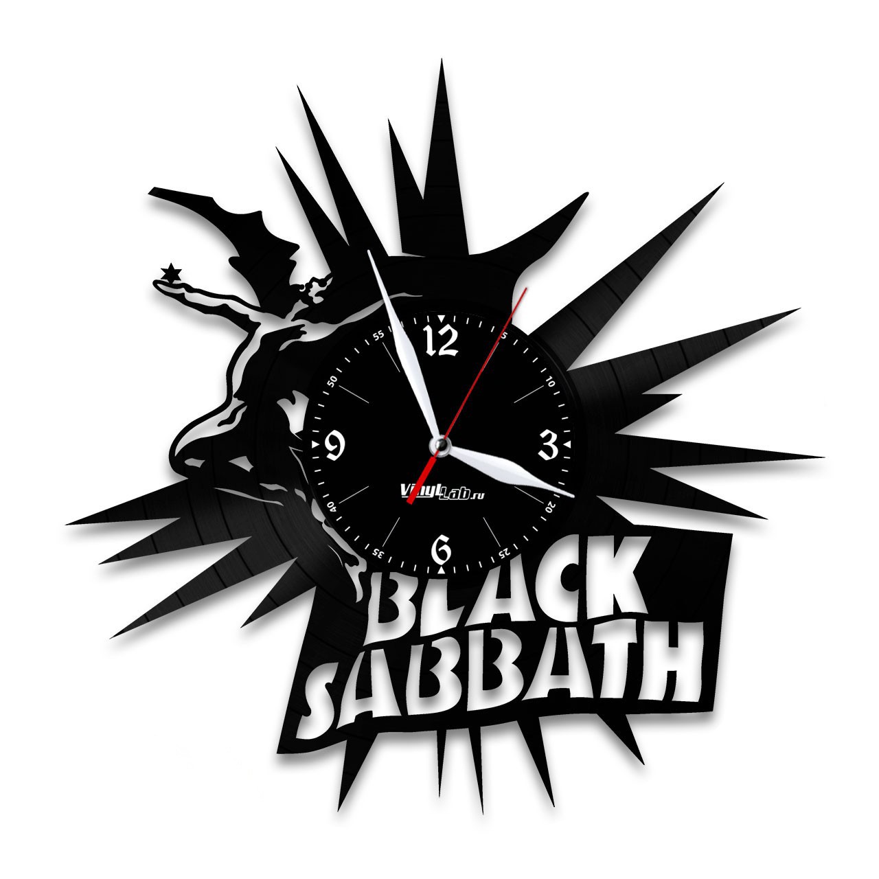 фото Часы из виниловой пластинки (c) vinyllab - black sabbath