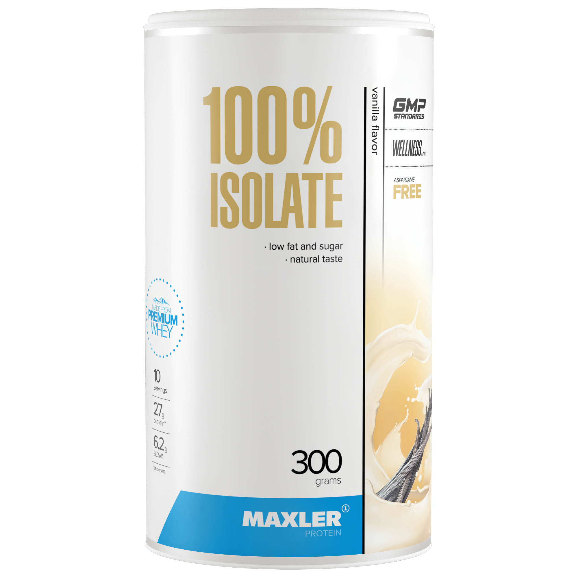 Изолят протеина Maxler 100% Isolate 90% protein 300 гр. Ваниль