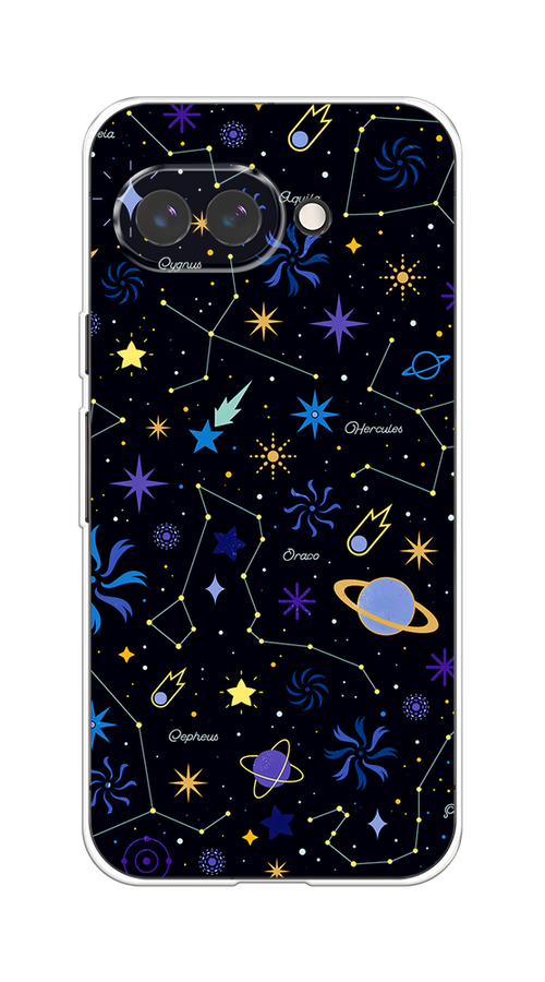 

Чехол на Google Pixel 9a Цветной космос, Желтый, 272250-1