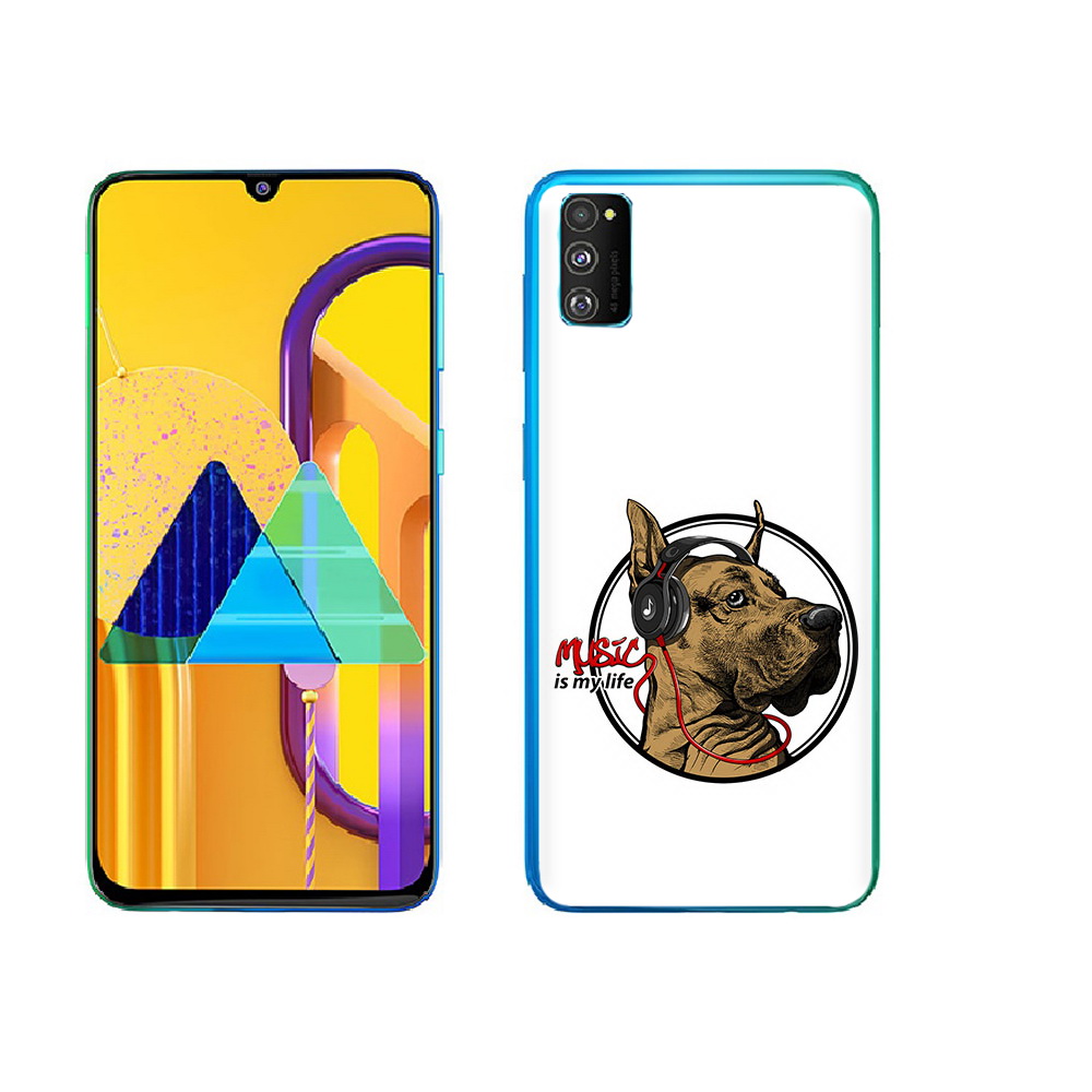 

Чехол MyPads Tocco для Samsung Galaxy M23 музыкальная собака (PT227329.604.490), Прозрачный, Tocco