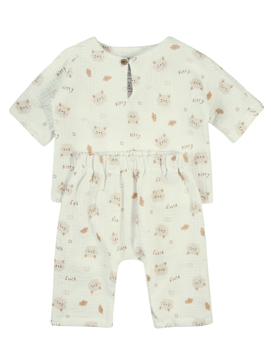 Комплект одежды детский Сонный гномик Самурай 04, молочный, 86