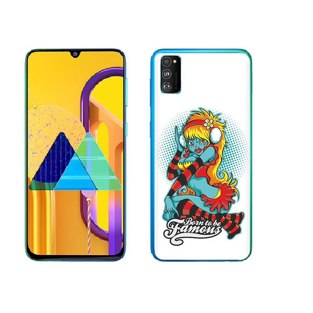 

Чехол MyPads Tocco для Samsung Galaxy M23 нарисованная девушка в наушниках, Прозрачный, Tocco