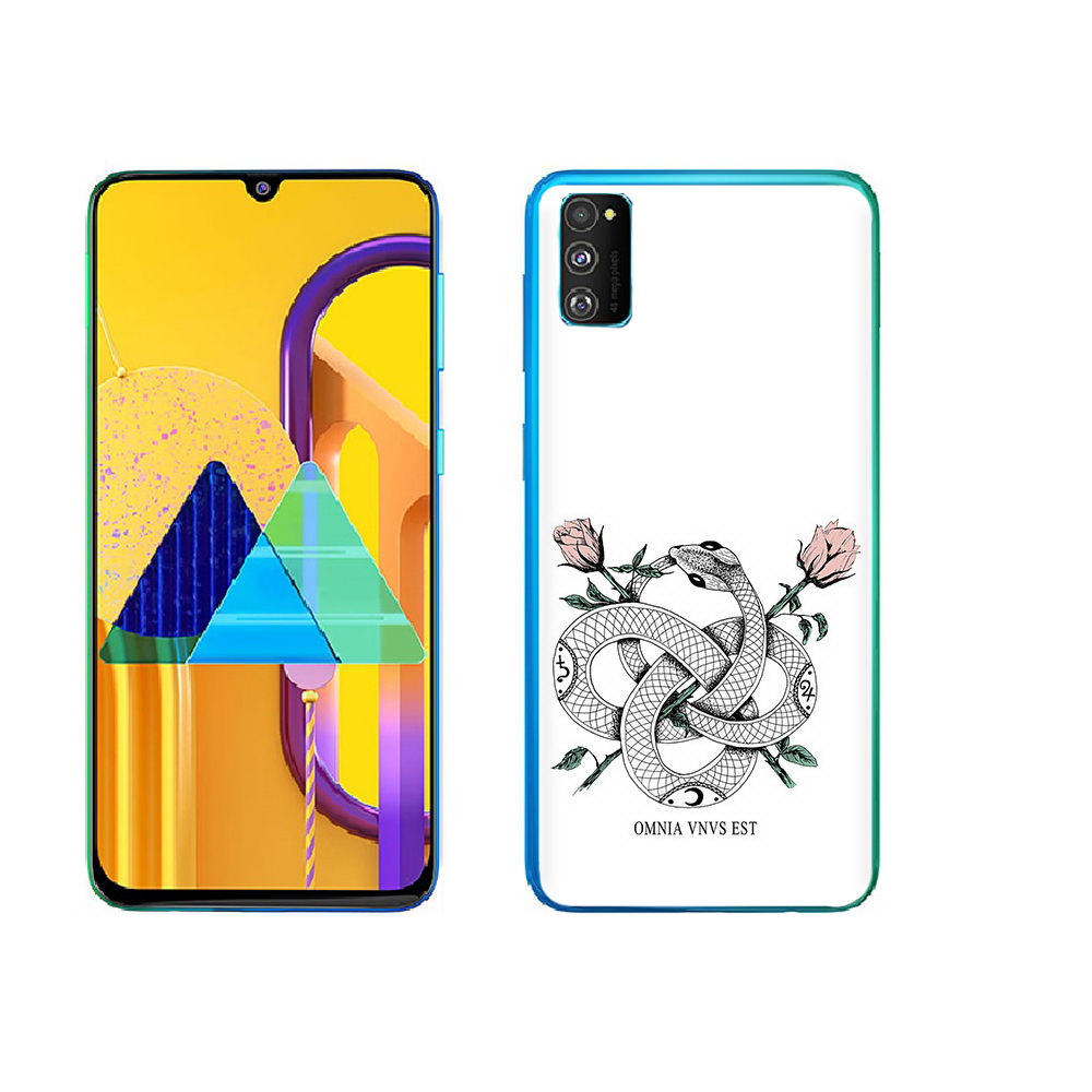 

Чехол MyPads Tocco для Samsung Galaxy M23 нарисованная змея абстракция (PT227329.604.502), Прозрачный, Tocco