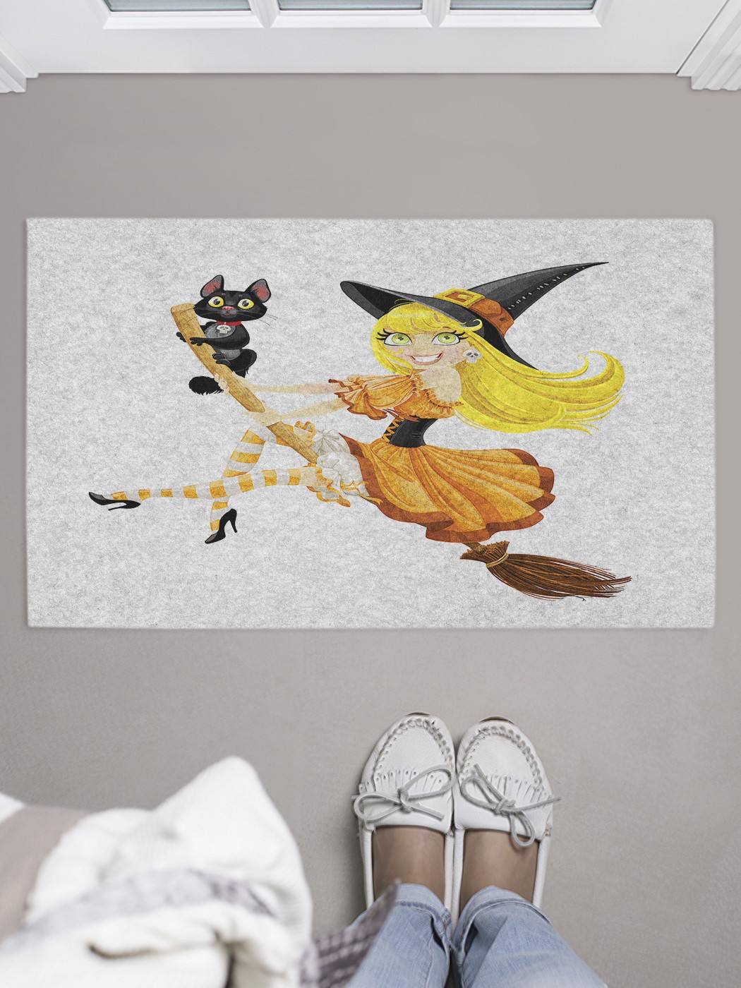 

Придверный коврик в прихожую для обуви, на резиновой основе, 75x45 см door_51663 JoyArty